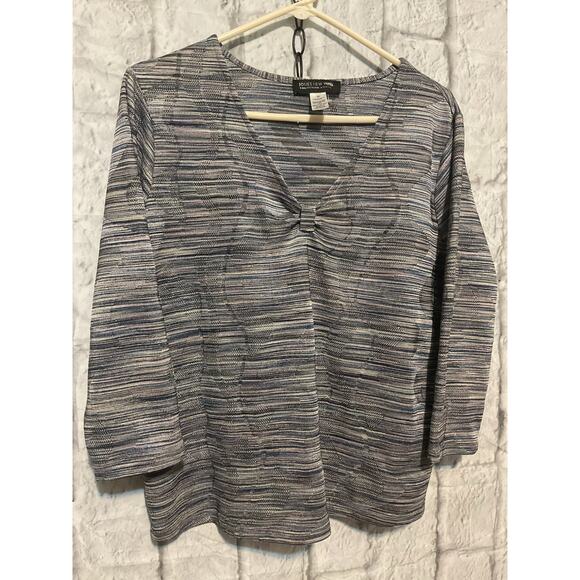 NEW Jones New York 0X Sweater Blue Multi - Picture 3 of 9